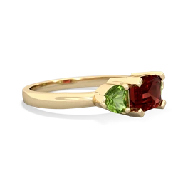 Garnet Three Stone 14K Yellow Gold ring R5235