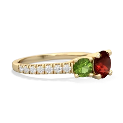 Garnet Pave Trellis 14K Yellow Gold ring R5500