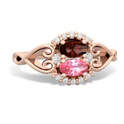 Garnet Love Nest 14K Rose Gold ring R5860