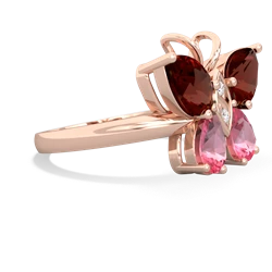 Garnet Butterfly 14K Rose Gold ring R2215