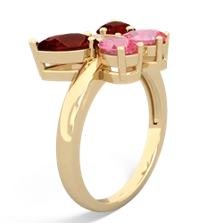 Garnet Butterfly 14K Yellow Gold ring R2215