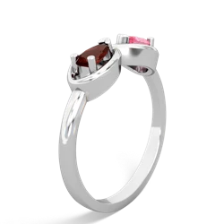 Garnet Infinity 14K White Gold ring R5050