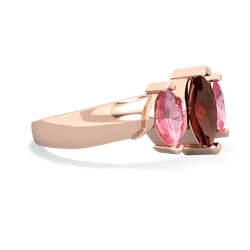 Garnet Three Peeks 14K Rose Gold ring R2433