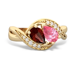 Garnet Summer Winds 14K Yellow Gold ring R5342