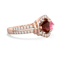 Garnet Art-Deco Keepsake 14K Rose Gold ring R5630