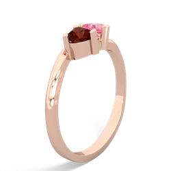 Garnet Sweethearts 14K Rose Gold ring R5260