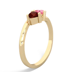 Garnet Sweethearts 14K Yellow Gold ring R5260