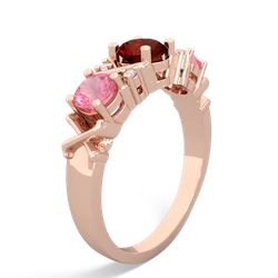 Garnet Hugs And Kisses 14K Rose Gold ring R5016