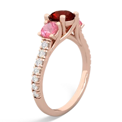 Garnet Pave Trellis 14K Rose Gold ring R5500