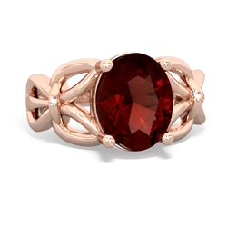 Garnet Celtic Knot Cocktail 14K Rose Gold ring R2377
