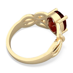 Thumbnail for Garnet Celtic Knot 14K Yellow Gold ring R2377 - top view
