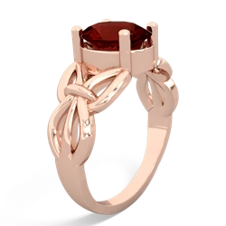 Garnet Celtic Knot Cocktail 14K Rose Gold ring R2377