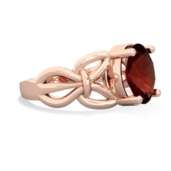 Garnet Celtic Knot Cocktail 14K Rose Gold ring R2377