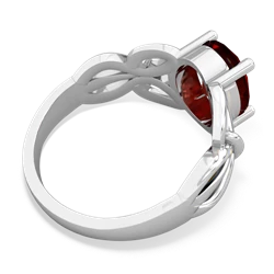 Garnet Celtic Knot Cocktail 14K White Gold ring R2377