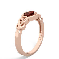 Garnet Celtic Love Knot 14K Rose Gold ring R5420