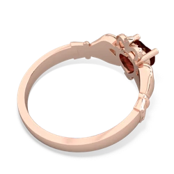 Garnet Claddagh 14K Rose Gold ring R2370