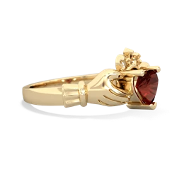 Garnet Claddagh 14K Yellow Gold ring R2370