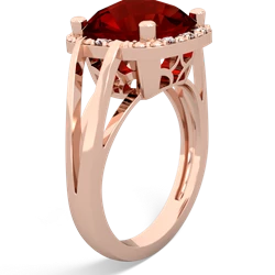 Garnet Art Deco Cocktail 14K Rose Gold ring R2498