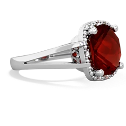 Garnet Art Deco Cocktail 14K White Gold ring R2498