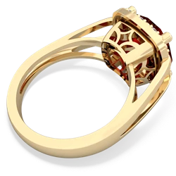 Garnet Art Deco Cocktail 14K Yellow Gold ring R2498