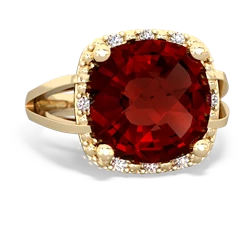 Garnet Art Deco Cocktail 14K Yellow Gold ring R2498