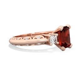 Thumbnail for Garnet Art Deco 14K Rose Gold ring R20018EM - side view