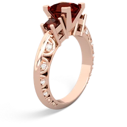 Garnet Eternal Embrace Engagement 14K Rose Gold ring C2001