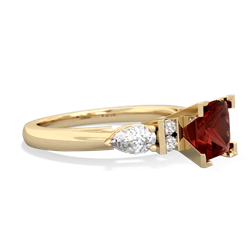 Thumbnail for Garnet Engagement 14K Yellow Gold ring R2002 - side view