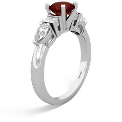 Thumbnail for Garnet Engagement 14K White Gold ring R2002 - hand 1 view