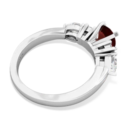 Thumbnail for Garnet Engagement 14K White Gold ring R2002 - top view