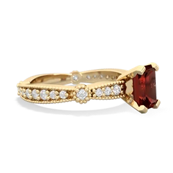 Garnet Sparkling Tiara 7X5mm Emerald-Cut 14K Yellow Gold ring R26297EM