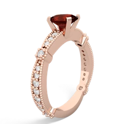 Garnet Sparkling Tiara 7X5mm Oval 14K Rose Gold ring R26297VL