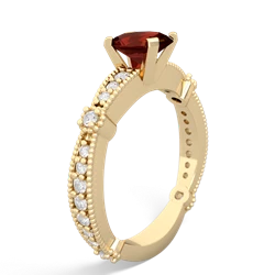 Garnet Sparkling Tiara 7X5mm Oval 14K Yellow Gold ring R26297VL