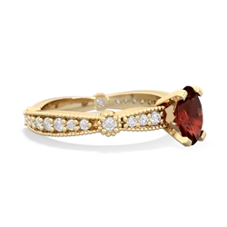 Garnet Sparkling Tiara 7X5mm Oval 14K Yellow Gold ring R26297VL