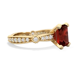 Garnet Sparkling Tiara 8X6 Emerald-Cut 14K Yellow Gold ring R26298EM