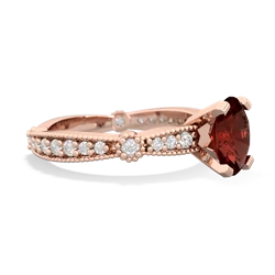 Garnet Sparkling Tiara 8X6 Oval 14K Rose Gold ring R26298VL