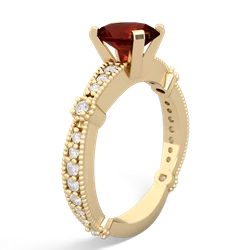 Garnet Sparkling Tiara 8X6 Oval 14K Yellow Gold ring R26298VL