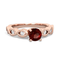 Thumbnail for Garnet Infinity Engagement 14K Rose Gold ring R26315RD - front view