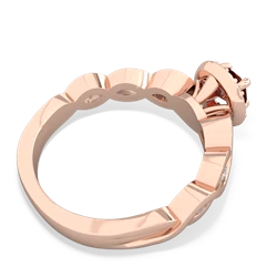 Thumbnail for Garnet Infinity Engagement 14K Rose Gold ring R26315RH - top view