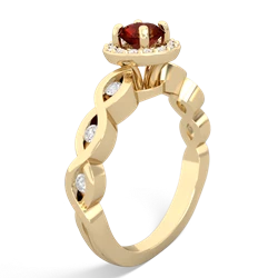Thumbnail for Garnet Infinity Engagement 14K Yellow Gold ring R26315RH - hand 1 view
