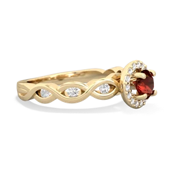 Thumbnail for Garnet Infinity Engagement 14K Yellow Gold ring R26315RH - side view