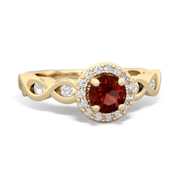 Thumbnail for Garnet Infinity Engagement 14K Yellow Gold ring R26315RH - front view