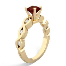 Thumbnail for Garnet Infinity Engagement 14K Yellow Gold ring R26316RD - hand 1 view