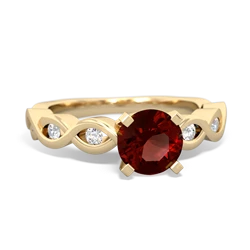 Thumbnail for Garnet Infinity Engagement 14K Yellow Gold ring R26316RD - front view