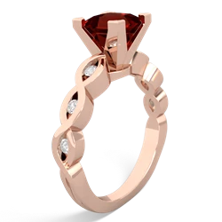Thumbnail for Garnet Infinity Engagement 14K Rose Gold ring R26316SQ - hand 1 view