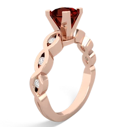 Garnet Infinity 5Mm Square Engagement 14K Rose Gold ring R26315SQ