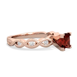 Garnet Infinity 5Mm Square Engagement 14K Rose Gold ring R26315SQ