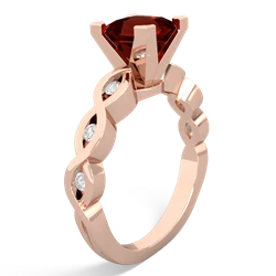 Garnet Infinity 6Mm Princess Engagement 14K Rose Gold ring R26316SQ