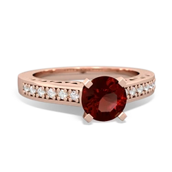Thumbnail for Garnet Art Deco 14K Rose Gold ring R26356RD - front view