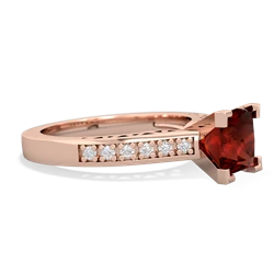 Garnet Art Deco Engagement 6Mm Princess 14K Rose Gold ring R26356SQ